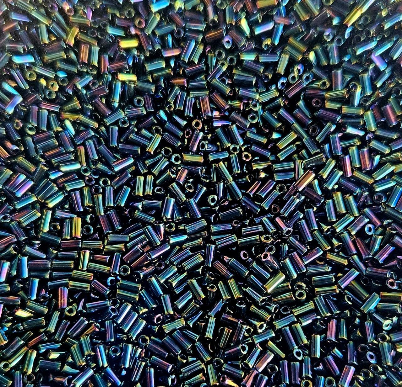 Miyuki Bugle 3mm 0452 Metallic Dk Blue Iris