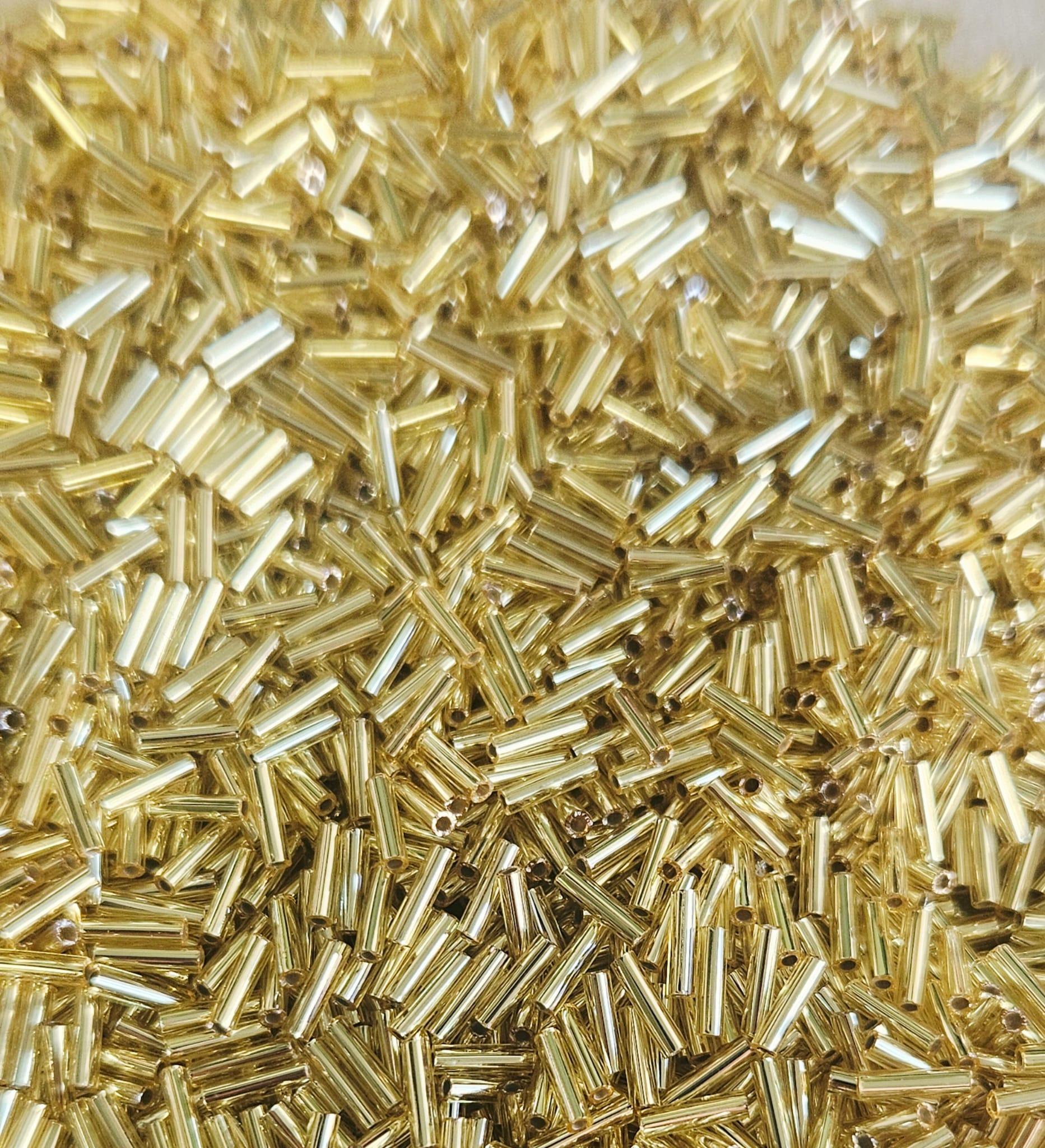 Miyuki Bugle 6mm 0006 Silver Lined Yellow — Imaginea 1