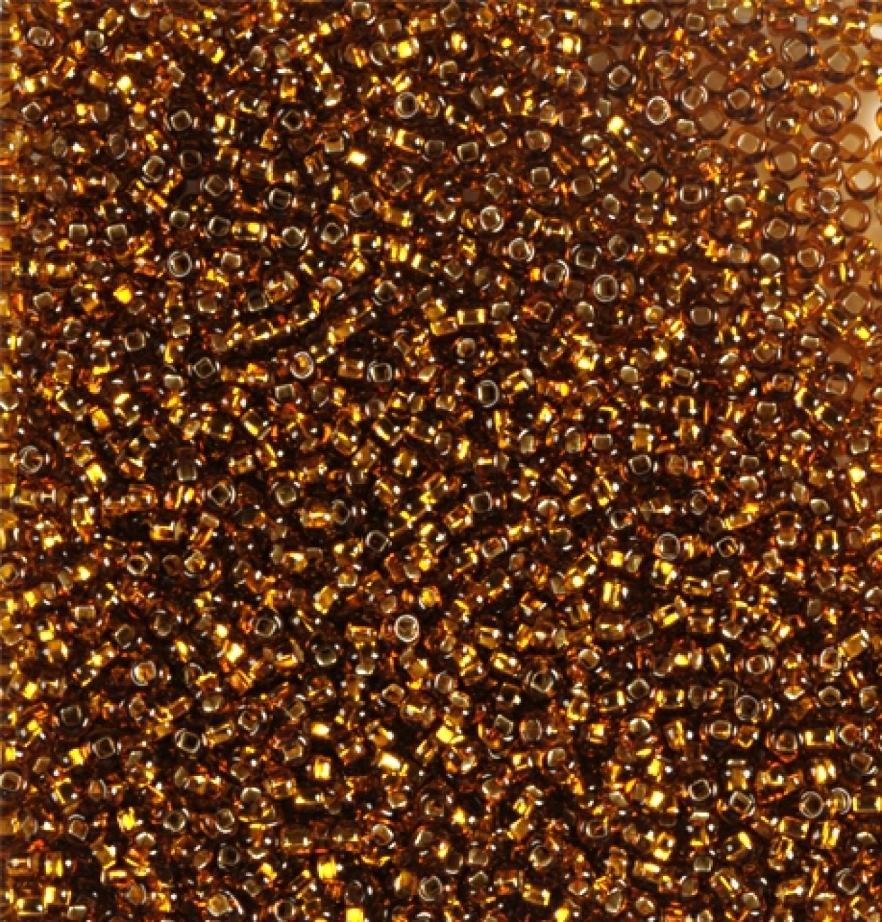 50gr Preciosa 11/0 19001/17090 Silkver Lined Dk Topaz