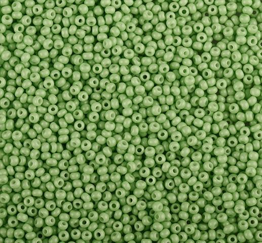 50gr Preciosa 11/0 03654/19001 Green Dyed Chalkwhite — Imaginea 1