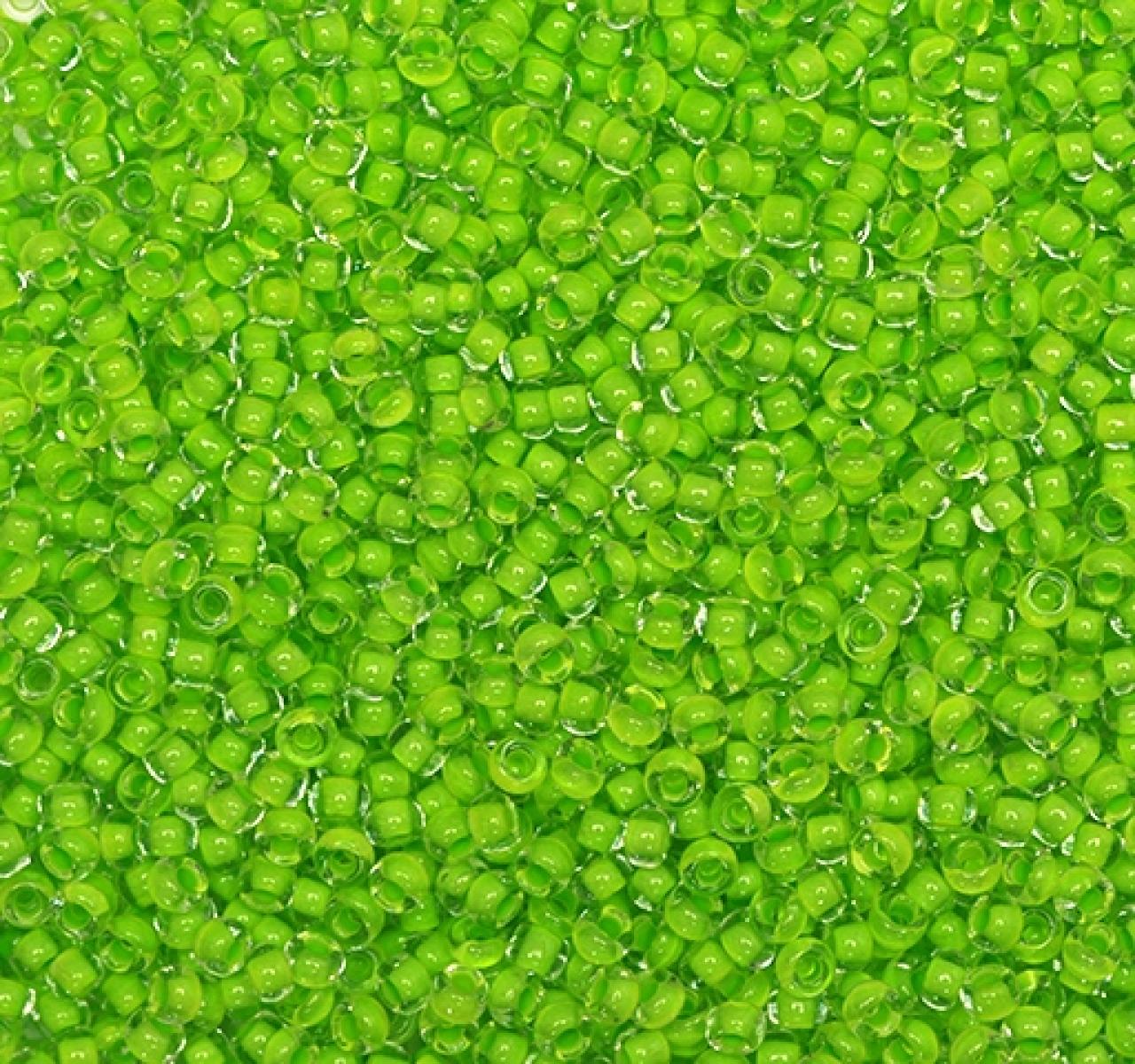 50gr Preciosa 11/0 19001/08A54 Intensive Green Lined