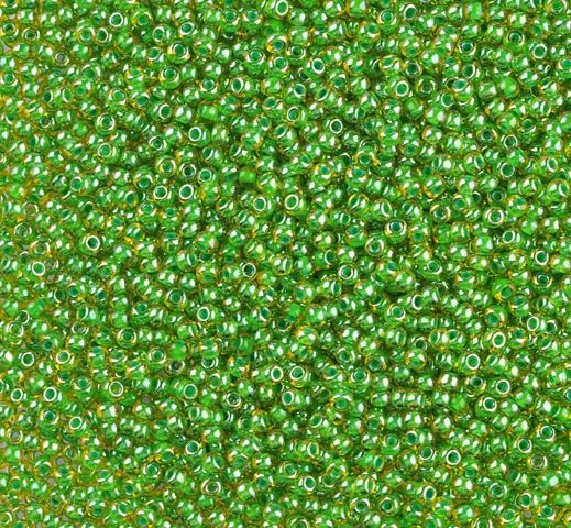 50gr Preciosa 10/0 19001/81358 Yellow-Green Inside Colour — Imaginea 1