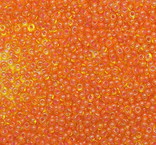 50gr Preciosa 10/0 19001/81016 Transp Yellow Amber Colour Lined — Imaginea 1