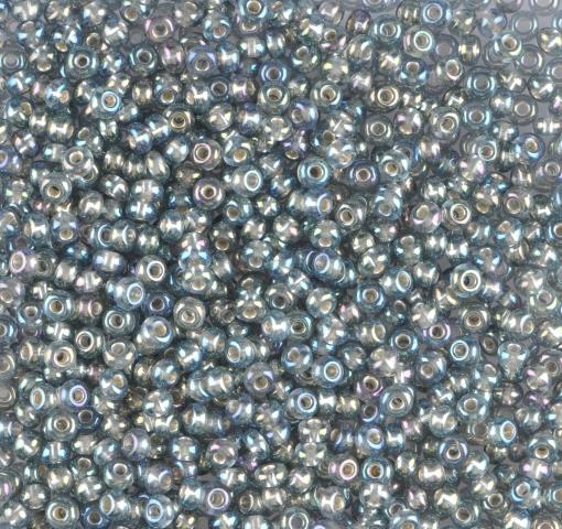 50gr Preciosa 10/0 19001/47019 Transp Gray Silver Lined Rainbow — Imaginea 1