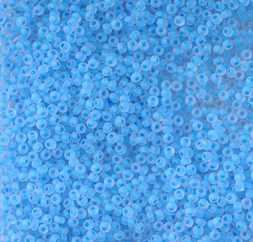 50gr Preciosa 10/0 19001/38365 Inside Colour Bright Blue — Imaginea 1
