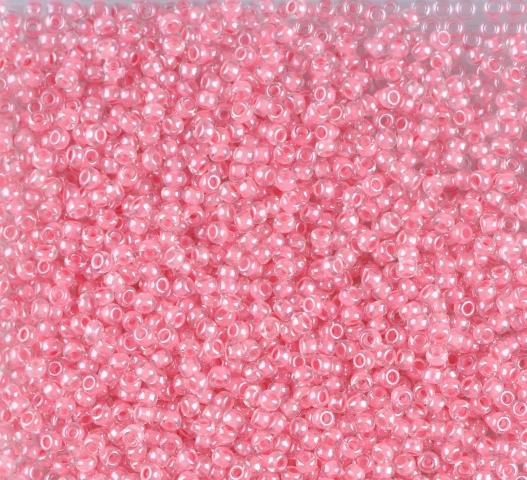 50gr Preciosa 10/0 19001/38196 Crystal ColourLined Red — Imaginea 1