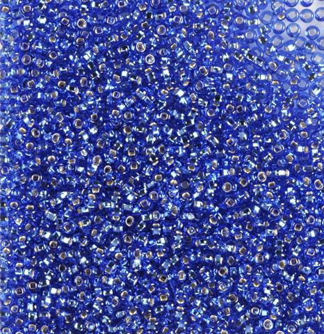 50 gr Preciosa 10/0 19001/37050 Sapphire Silver Lined — Imaginea 1