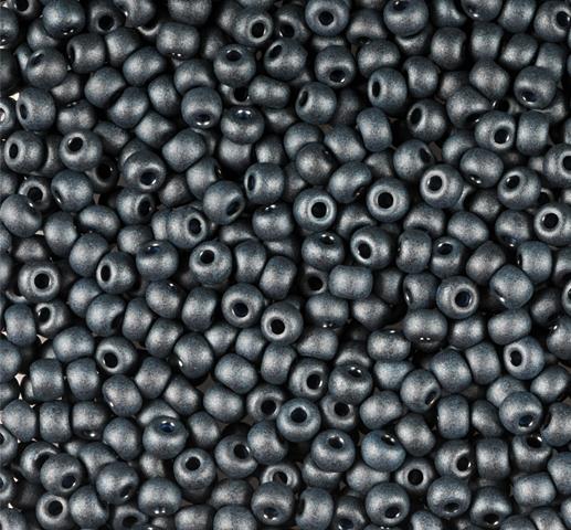 50gr Preciosa 10/0 19001/28936 Pearl Blue Dyed Black — Imaginea 1
