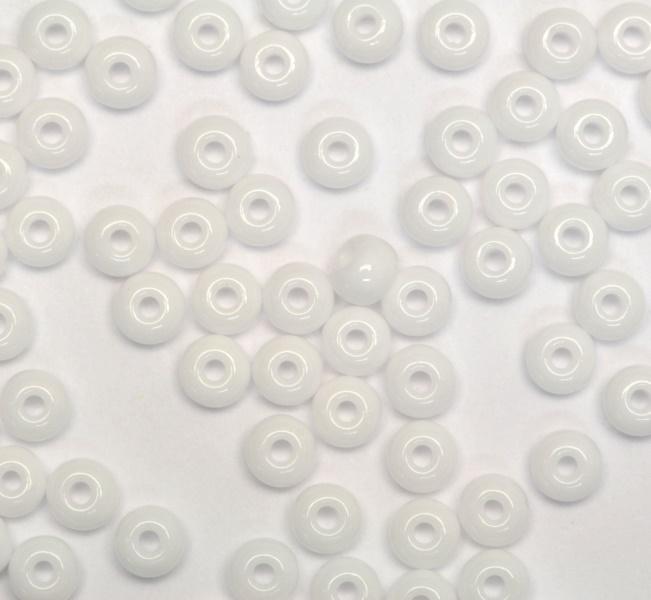 50gr Preciosa 6/0 19001/57102 Alabaster White Sfinx — Imaginea 1