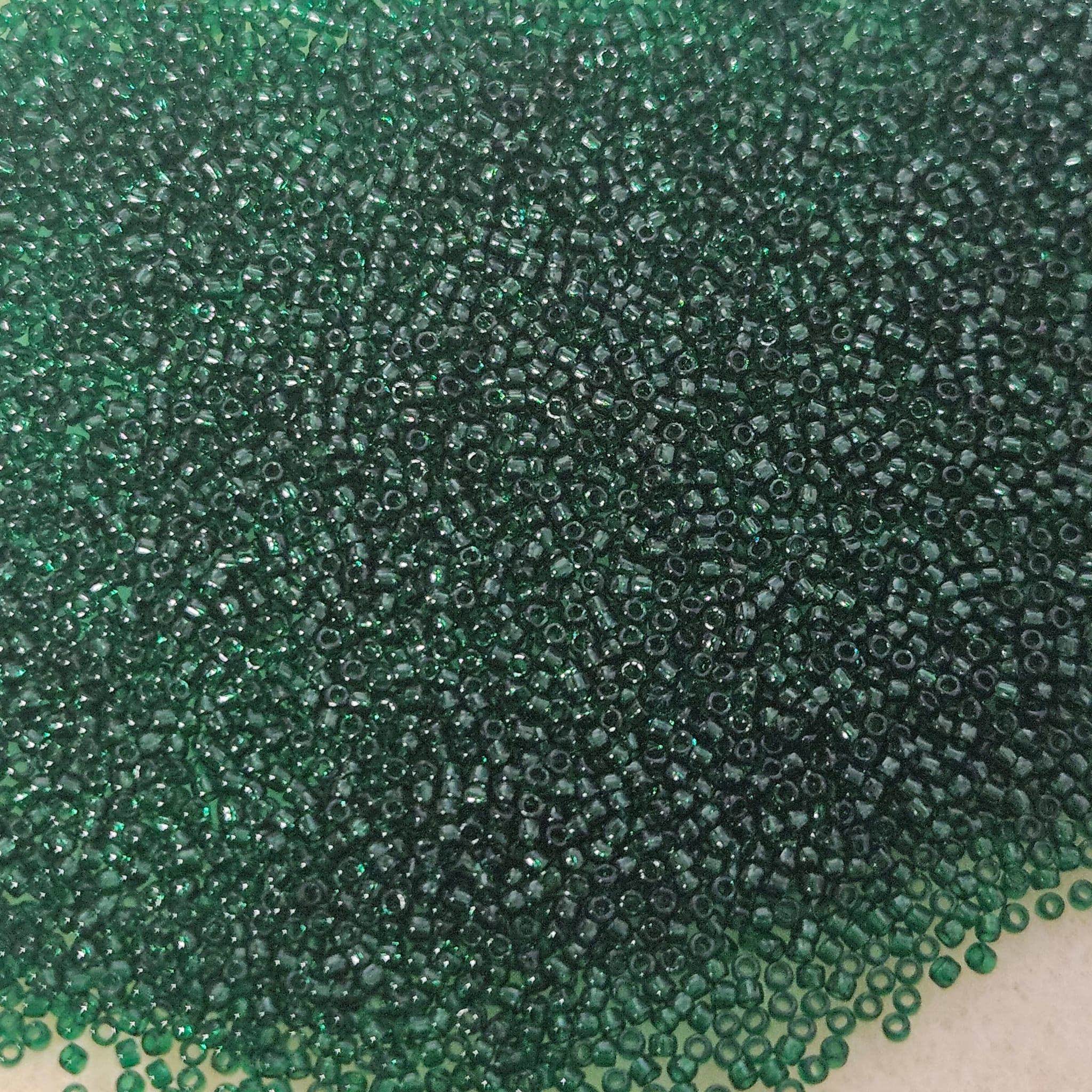Margele Toho 15/0 0939 Transparent Green Emerald — Imaginea 1