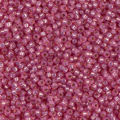 Margele de nisip Miyuki 11/0 0645 Silverlined Alabaster Dyed Dark Rose — Imaginea 1