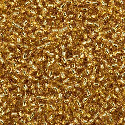 Margele Toho 11/0 0022B Silver Lined Medium Topaz — Imaginea 1