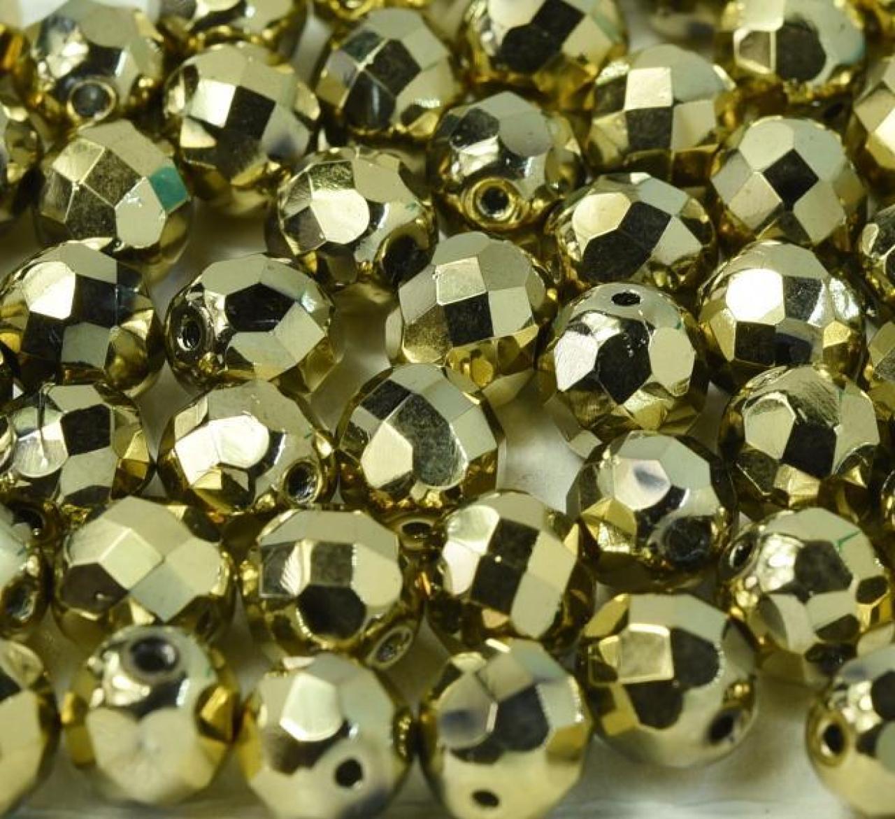 Margele Cehesti Fire-Polish 8mm 26440/00030 Crystal Amber Full