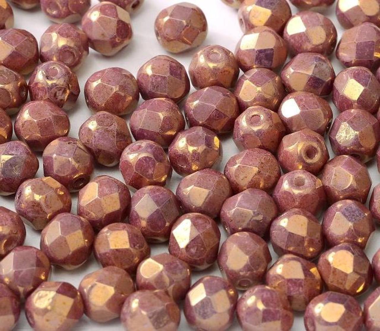 Margele Cehesti Fire-Polish 6mm 14496/03000 chalk White Vega Luster