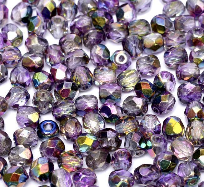 Margele Cehesti Fire-Polish 6mm 95500/00030 Crystal Magic Purple — Imaginea 1
