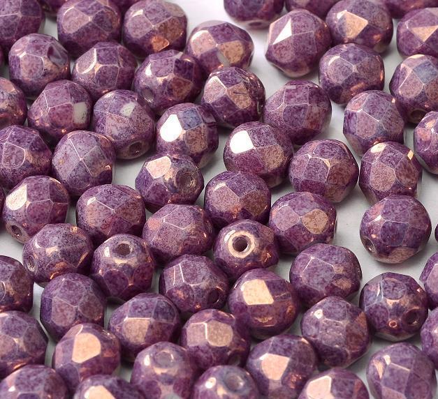 Margele Cehesti Fire-Polish 4mm 15726/03000 Chalk Lila Vega Luster Mauve — Imaginea 1