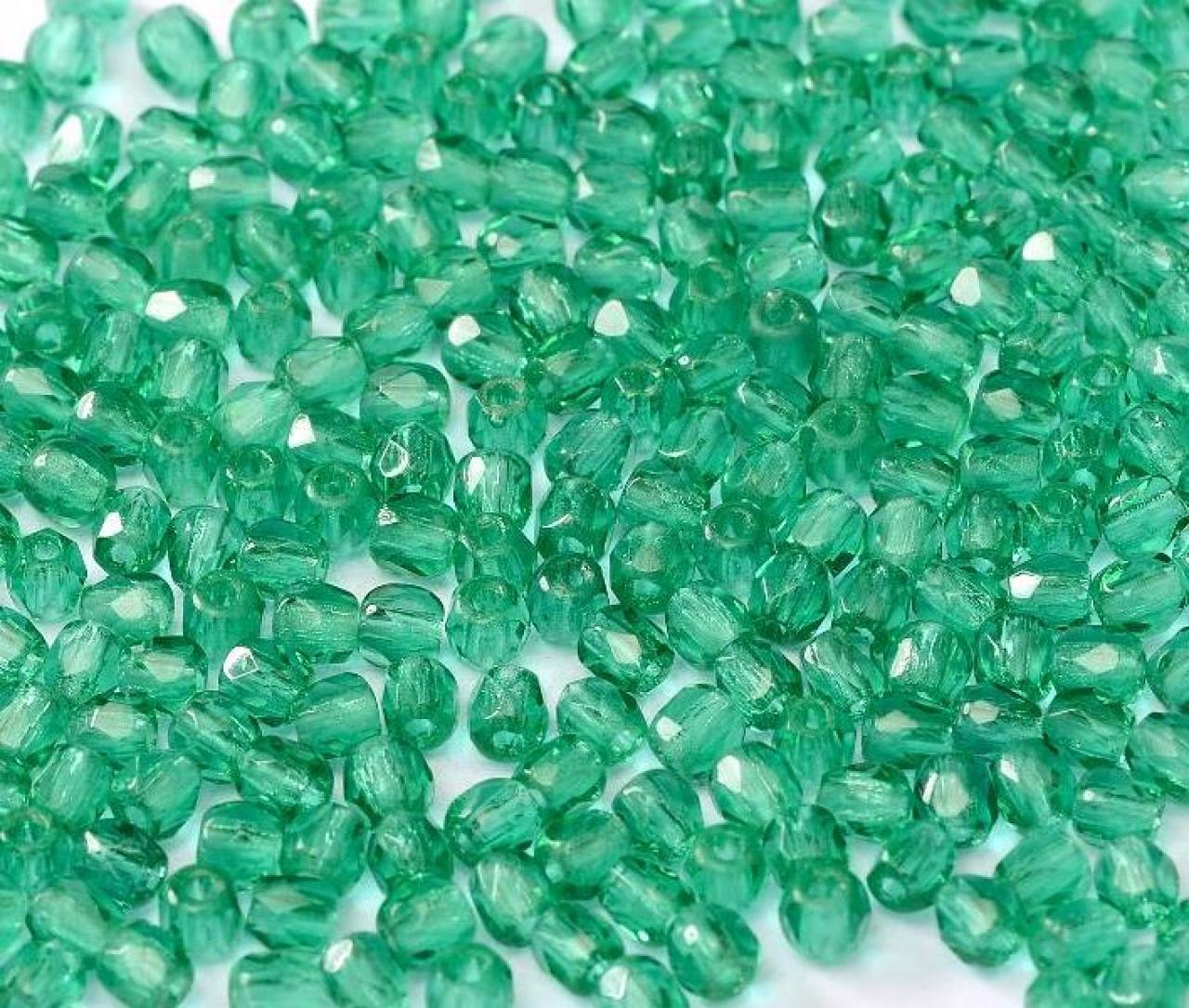 Margele Cehesti Fire-Polish 3mm Emerald 50720