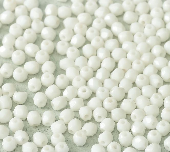 Margele Cehesti Fire-Polish 3mm 03000 Chalk White — Imaginea 1