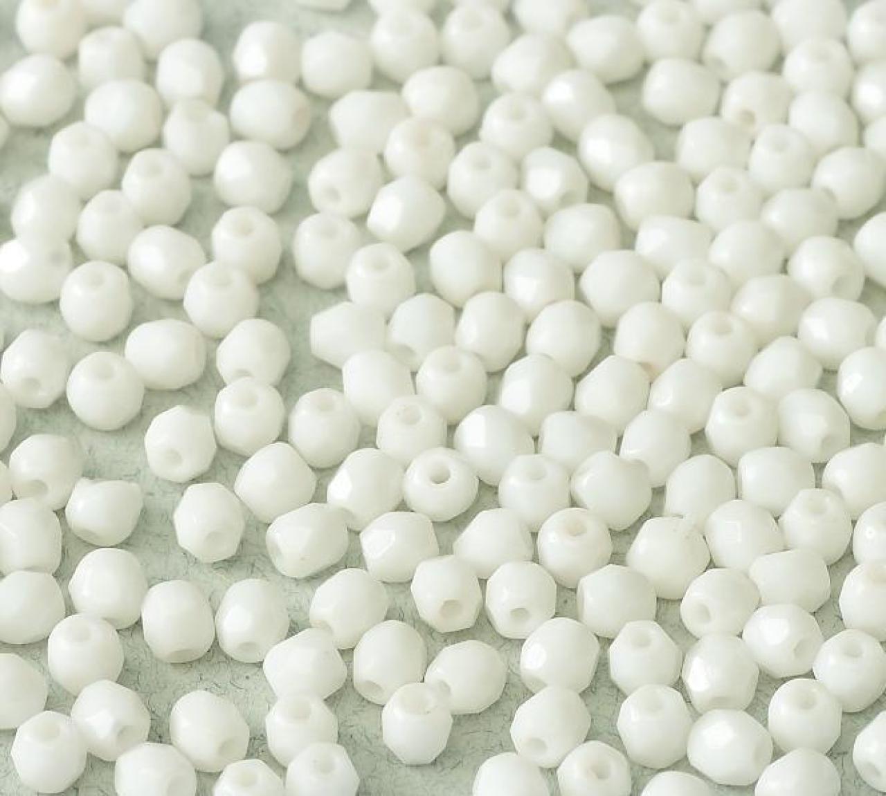 Margele Cehesti Fire-Polish 3mm 03000 Chalk White