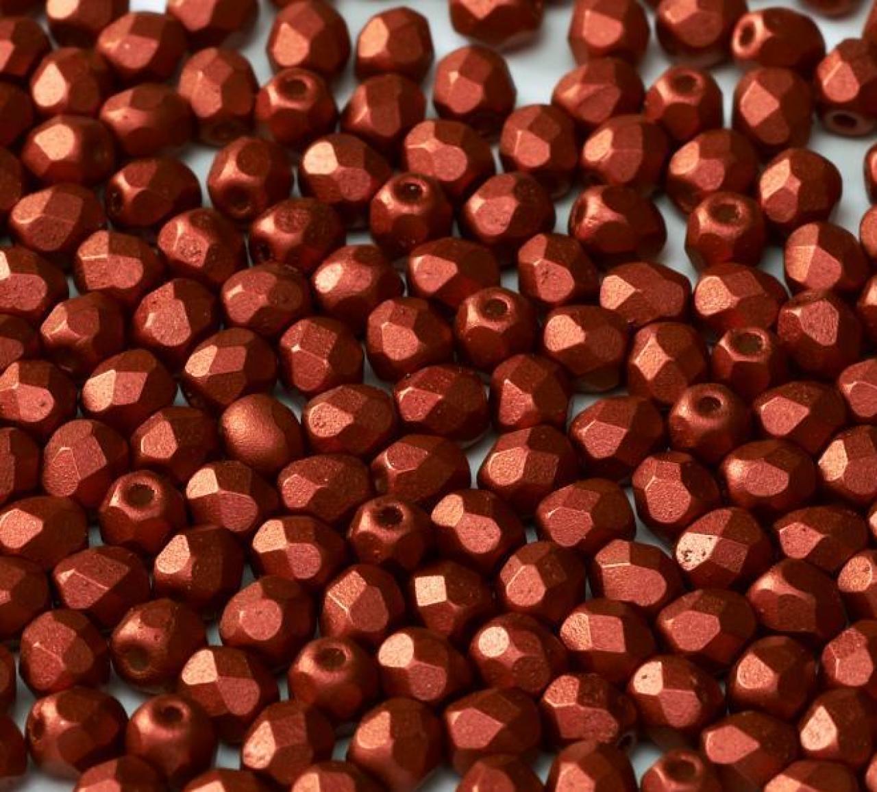 Margele Cehesti Fire-Polish 3mm 01890 Lava Red