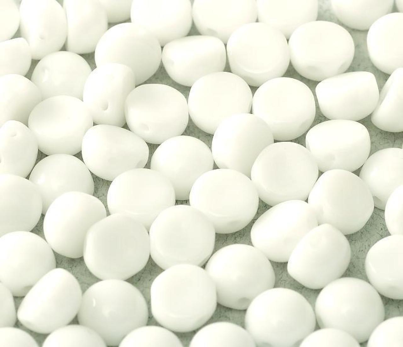 2-hole Cabochon 6 mm 03000 Chalk White