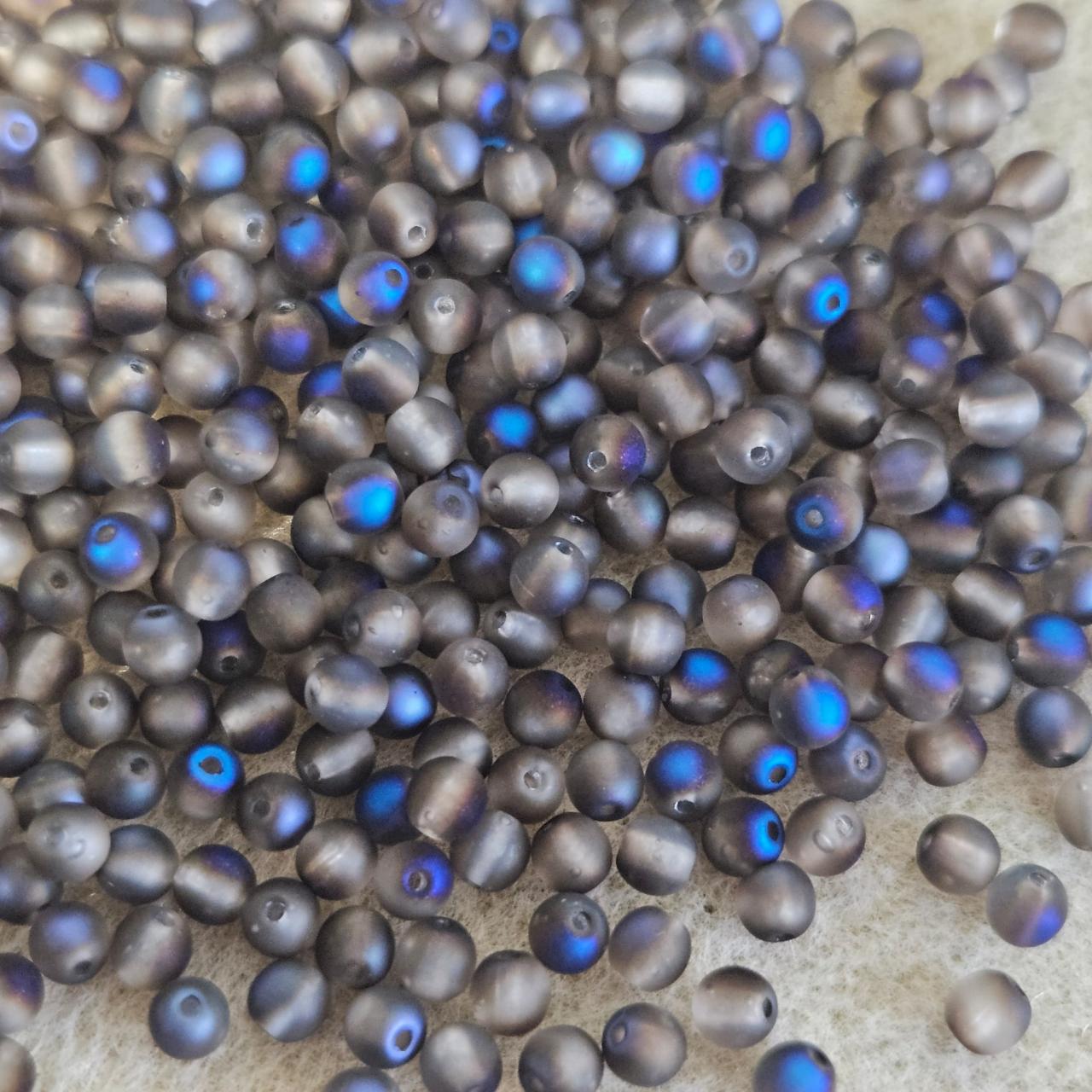 Margele Rotunde 4mm 22273/00030 Crystal Azzuro Full Matted