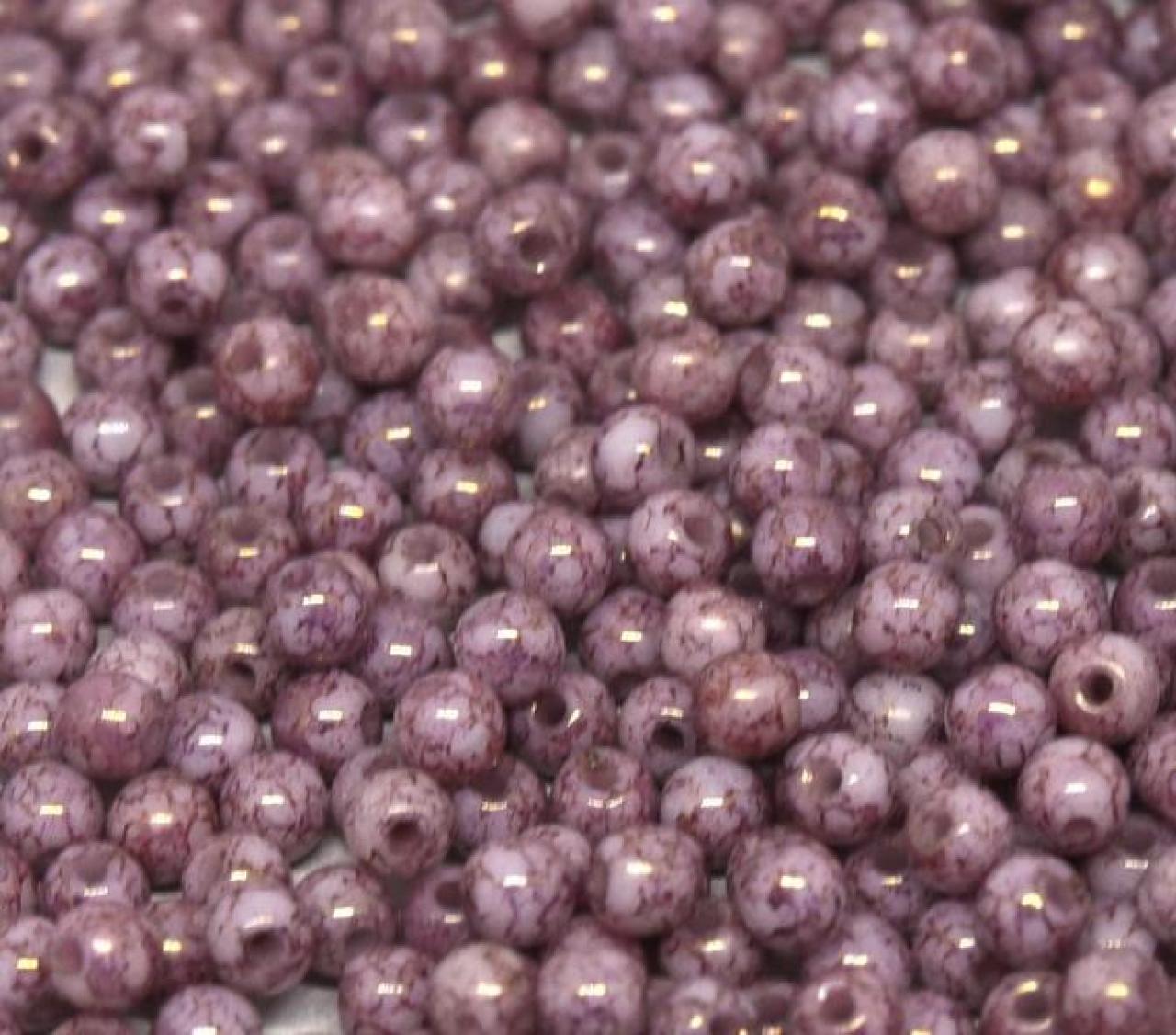 Margele Rotunde 3mm 15496/03000 Chalk White Terracota Purple