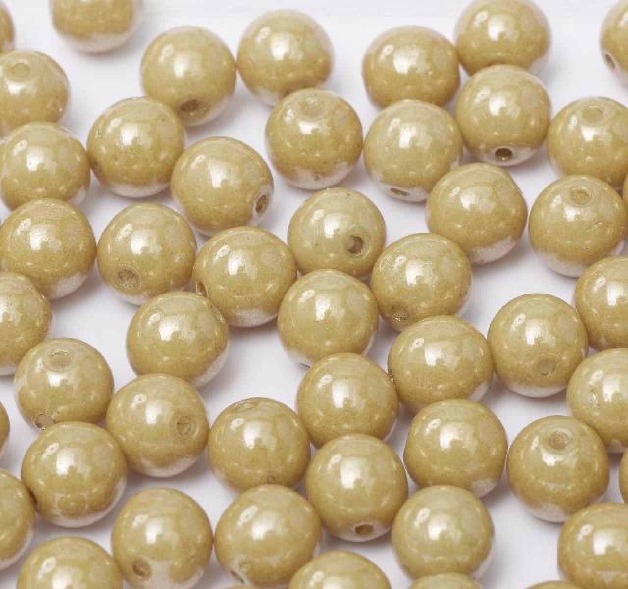 Margele rotunde 3mm Chalk white Latte Luster