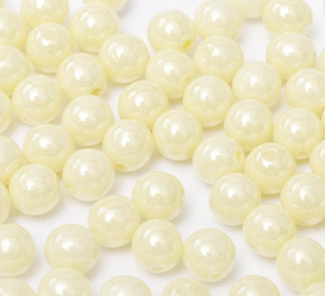 Margele Rotunde 3mm 03000/14401 Chalk White Cream Luster — Imaginea 1