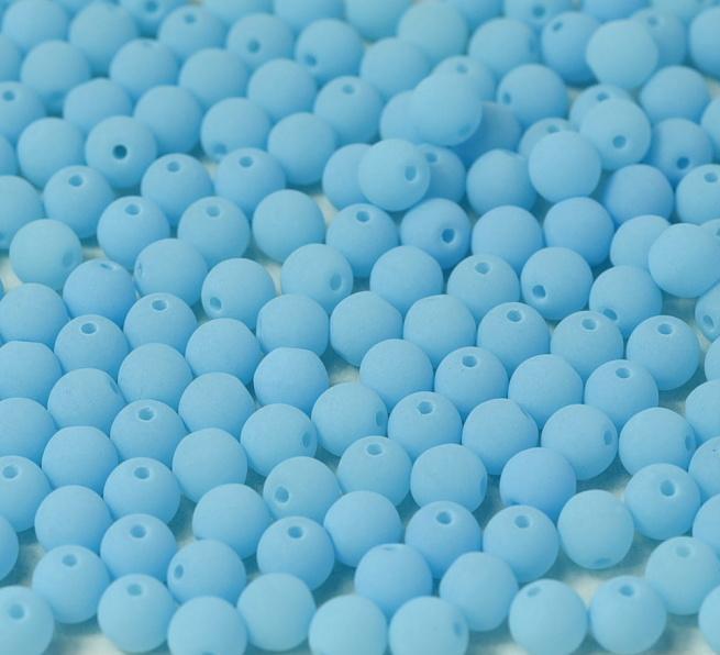 Margele Rotunde 3mm 92927/02010 Alabaster Sky Blue — Imaginea 1