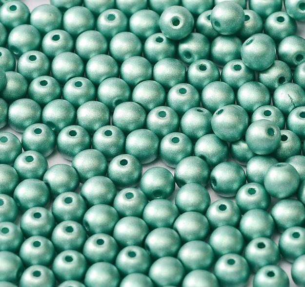 Margele Rotunde 3mm 29455/02010 Alabaster Metallic Emerald — Imaginea 1