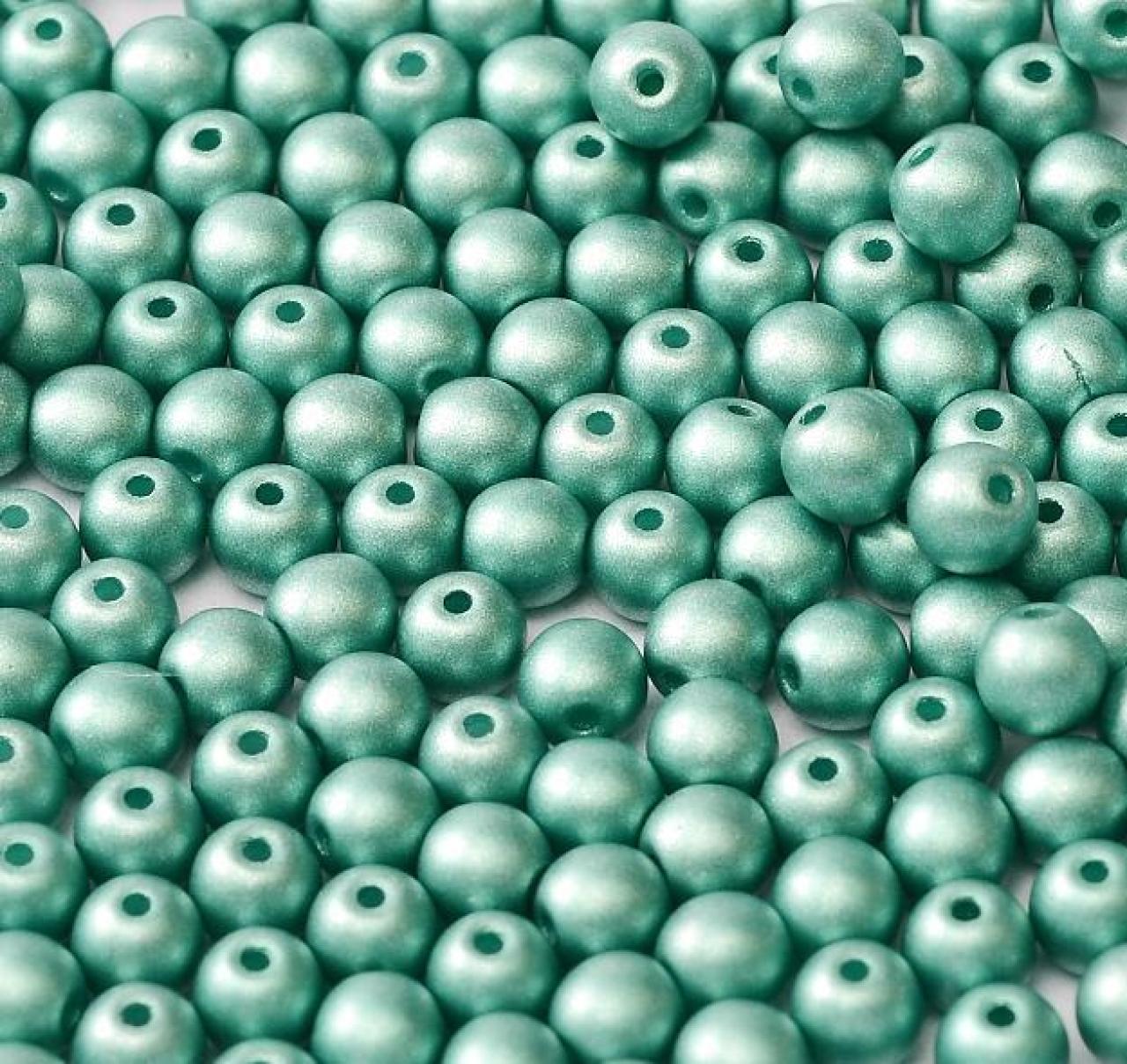 Margele Rotunde 3mm 29455/02010 Alabaster Metallic Emerald