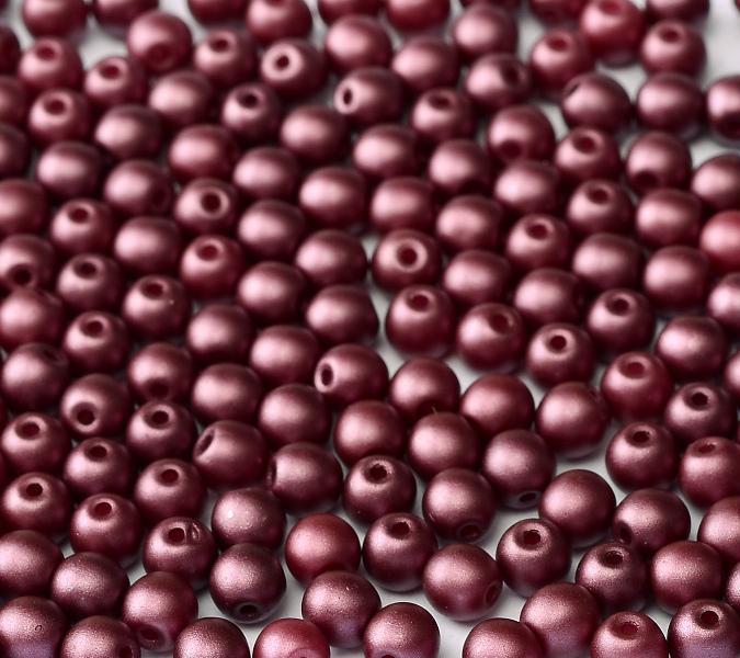 Margele Rotunde 3mm 25031 Alabaster Pastel Burgundy — Imaginea 1
