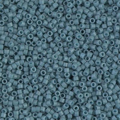 Delica 11/0 DB0792 Dyed Matte Grey/Blue — Imaginea 1