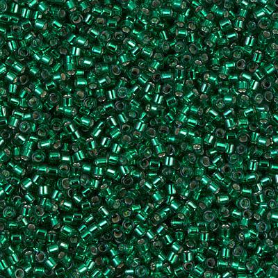 Delica 11/0 DB0605 Silver Lined Emerald Dyed — Imaginea 1