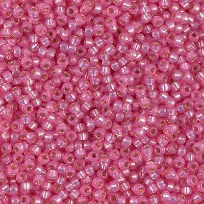 Margele de nisip Miyuki 11/0 0556 Dyed Rose Pink Silver Lined — Imaginea 1