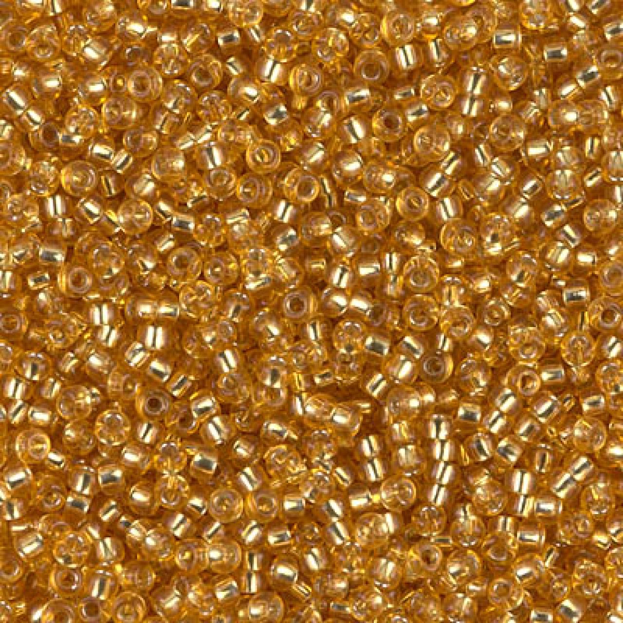 Margele de nisip Miyuki 15/0 0004 Silver Lined Dk Gold