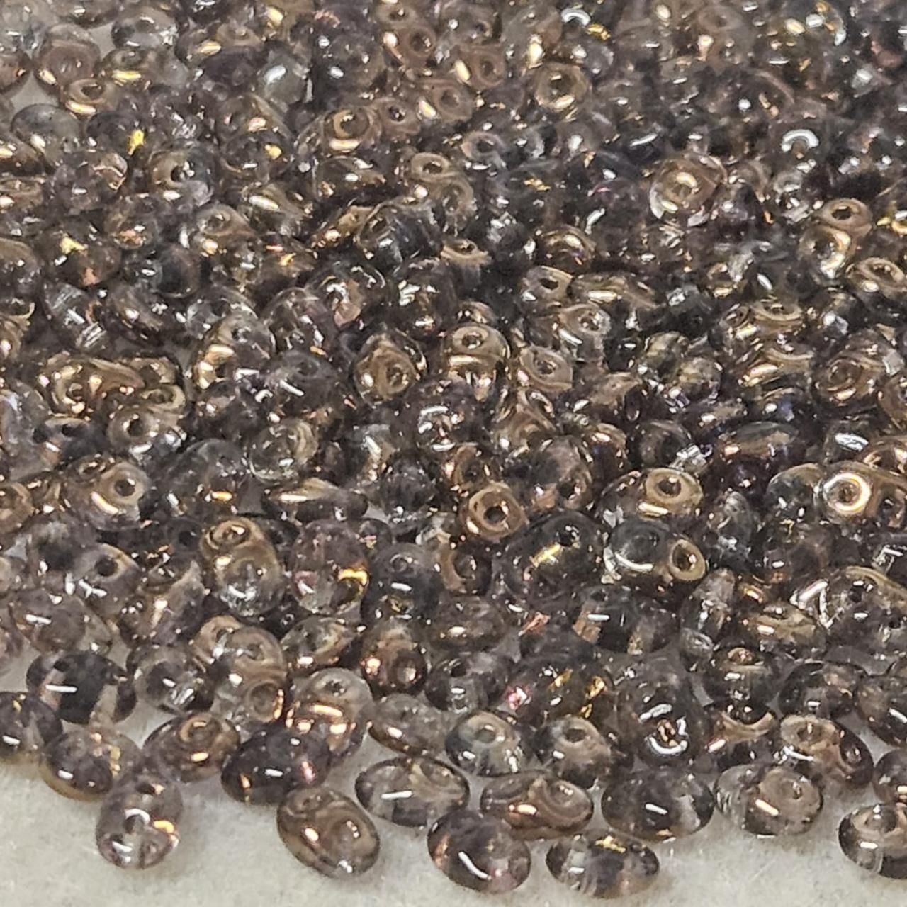 Superduo RR40020 Luster Bronze 1/2 Black Diamond