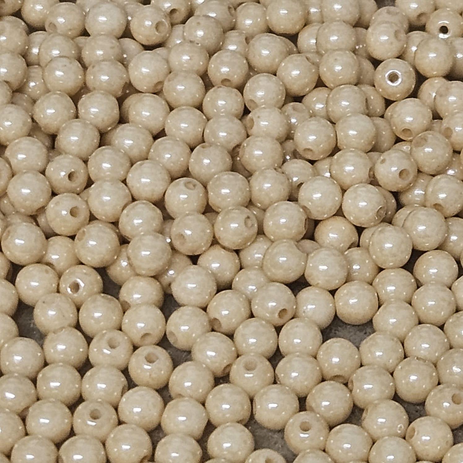 Margele rotunde 4mm LC02010 Luster Opaque Champagne — Imaginea 1