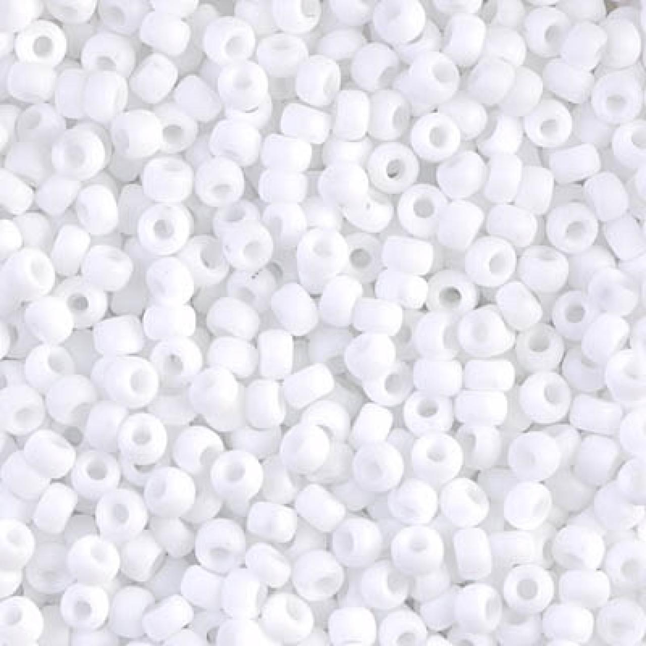 Margele de nisip Miyuki 8/0 0402F Opaque Matte White