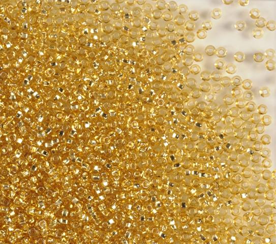 50 gr Preciosa 8/0 19001/17020 Silverlined Yellow — Imaginea 1