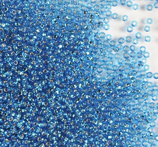 50 gr Preciosa 10/0 19001/67150 Silverlined Aquamarine — Imaginea 1