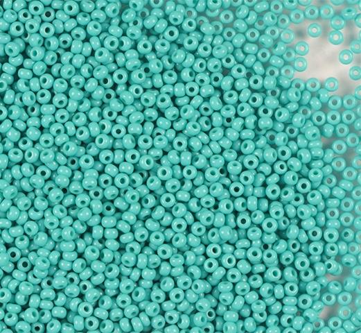 50 gr Preciosa 10/0 19001/63130 Op. Green Turquoise — Imaginea 1