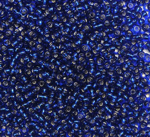 50 gr Preciosa 10/0 19001/37080 Sapphire Silver Lined — Imaginea 1