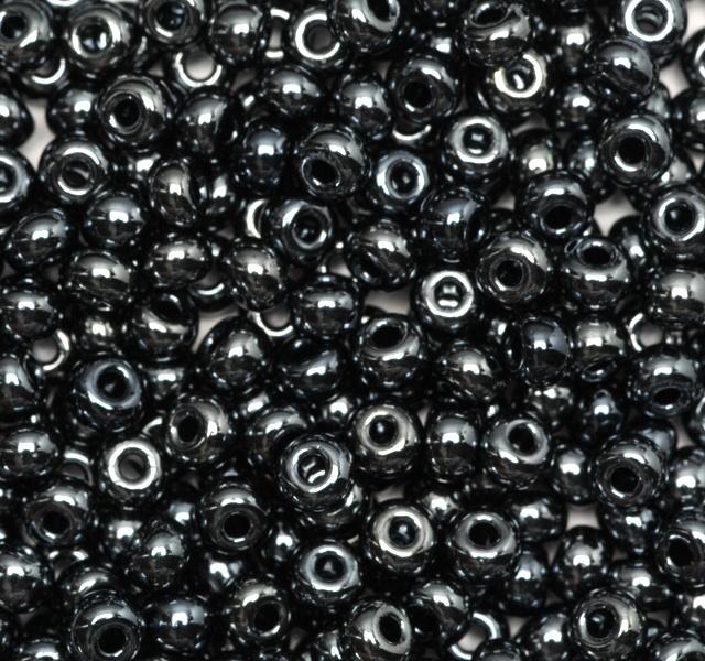 50 gr Preciosa 8/0 19001/49102 Hematite — Imaginea 1