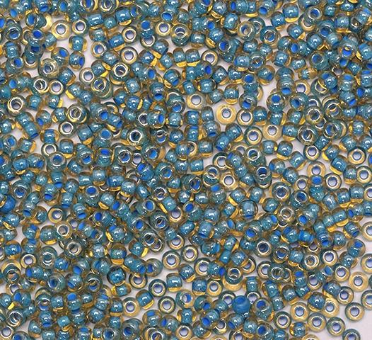50 gr Preciosa 10/0 19001/11022 Topaz Colour Lined Blue — Imaginea 1