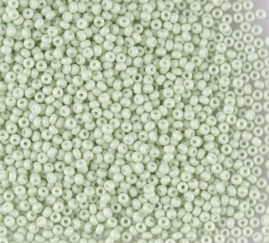 50 gr *Preciosa 10/0 19001/03152 Green Dyed Chalkwhite — Imaginea 1