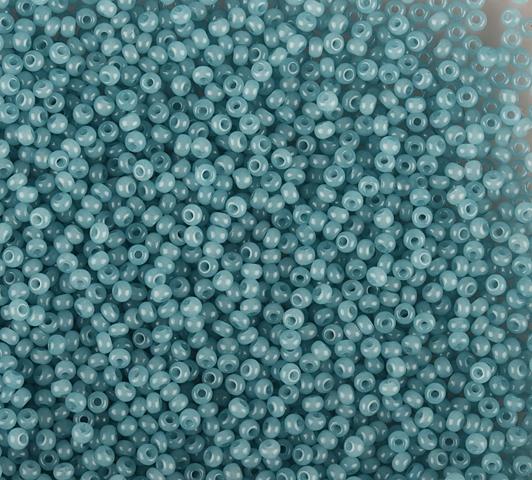 50 gr Preciosa 10/0 19001/02133 Green-blue Dyed Alabaster — Imaginea 1