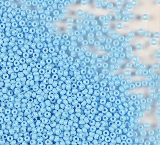 50 gr Preciosa 10/0 19001/63000 Lt. Turquoise Blue — Imaginea 1